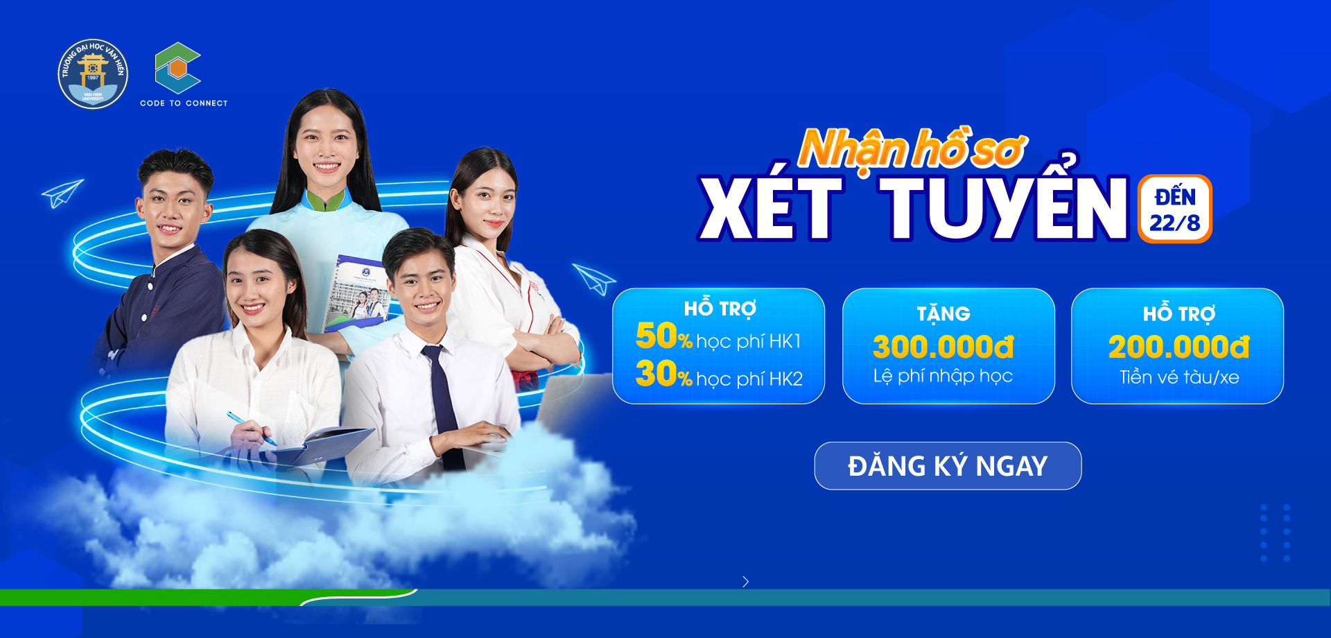 TRƯỜNG ĐẠI HỌC VĂN HIẾN NHẬN HỒ SƠ XÉT TUYỂN ĐẾN 22/8/2023