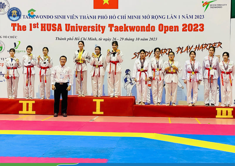 SINH VIÊN VĂN HIẾN TỰ TIN BỨC PHÁ TẠI GIẢI TAEKWONDO SINH VIÊN TP.HCM LẦN 1 NĂM 2023