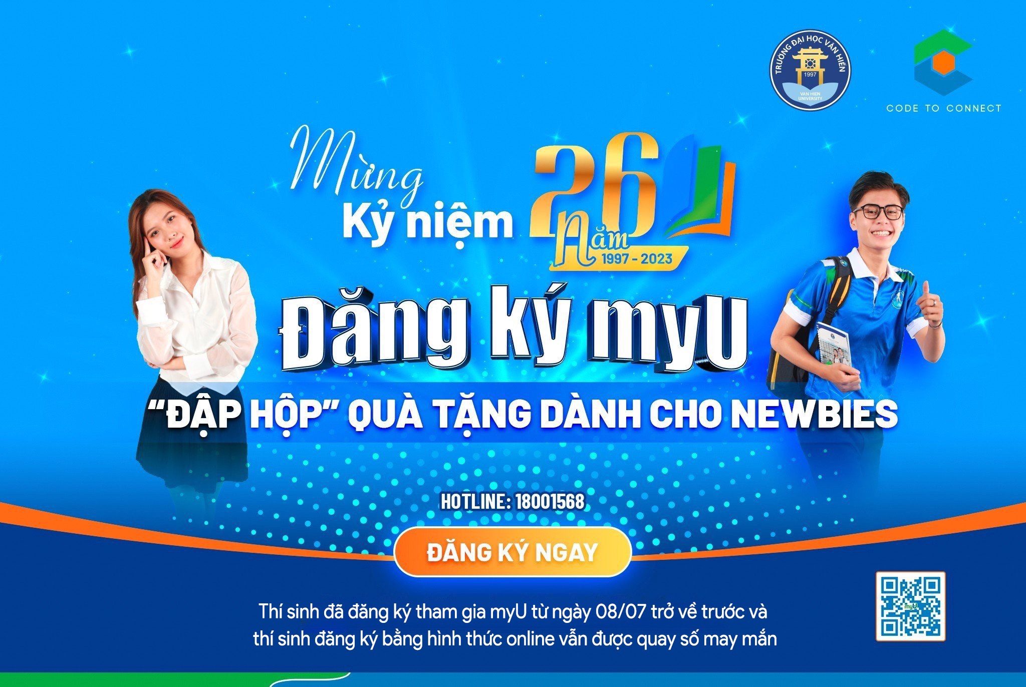 MỪNG KỶ NIỆM 26 NĂM THÀNH LẬP TRƯỜNG, “ĐẬP HỘP” QUÀ TẶNG DÀNH CHO NEWBIES  [VHU 11/07/1997 - 11/07/2023]