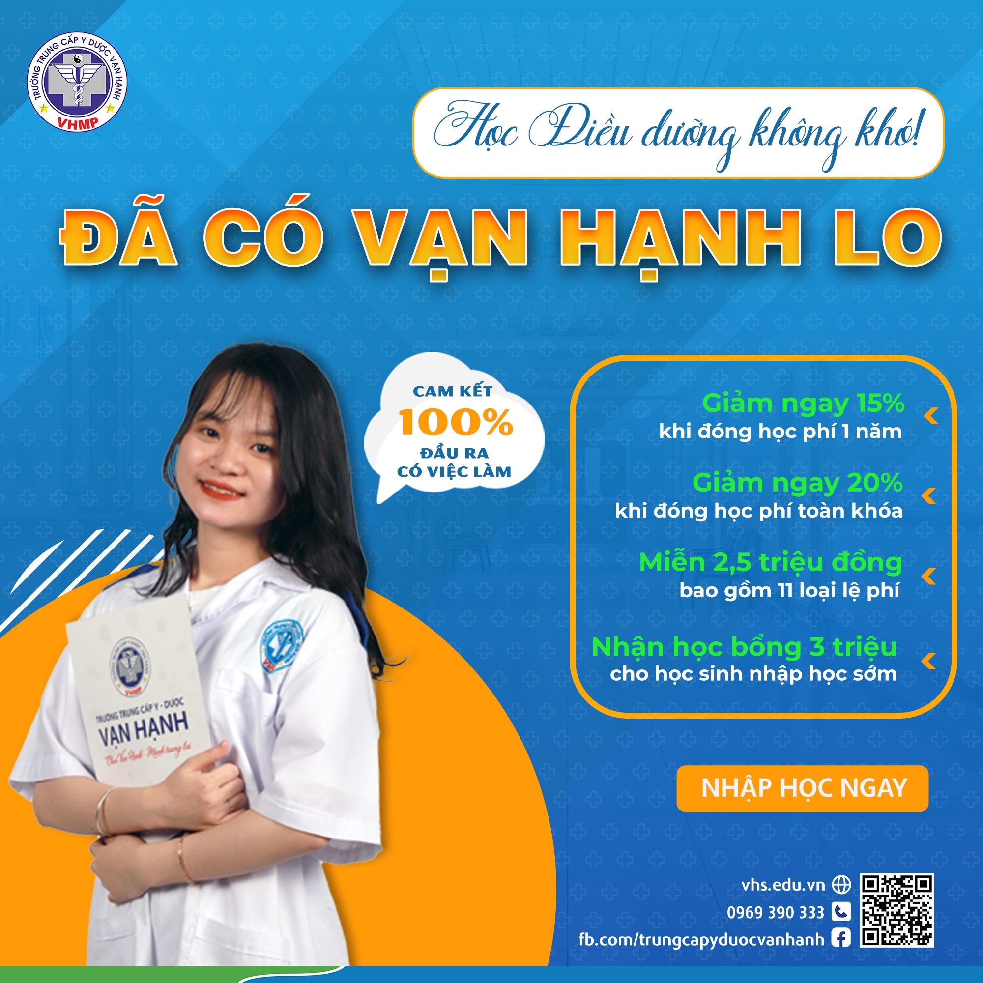 HỌC ĐIỀU DƯỠNG KHÔNG KHÓ - ĐÃ CÓ VẠN HẠNH LO